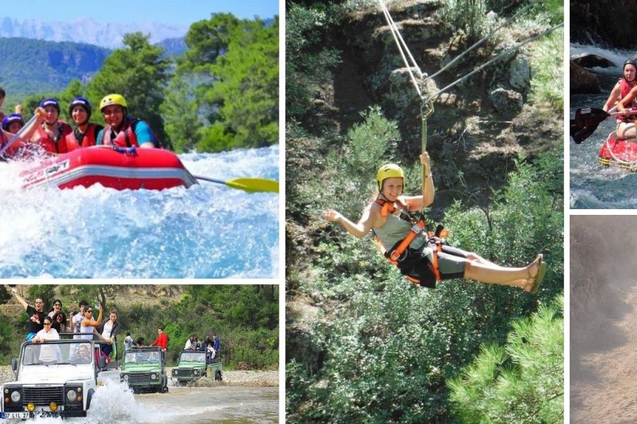 Combo White Water Rafting, Jeep Safari, Quad Bike and Zipline at Koprulu