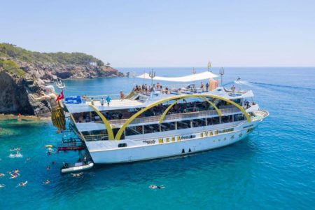 Party Boat Trip to the Scenic Bays of Kemer from Antalya