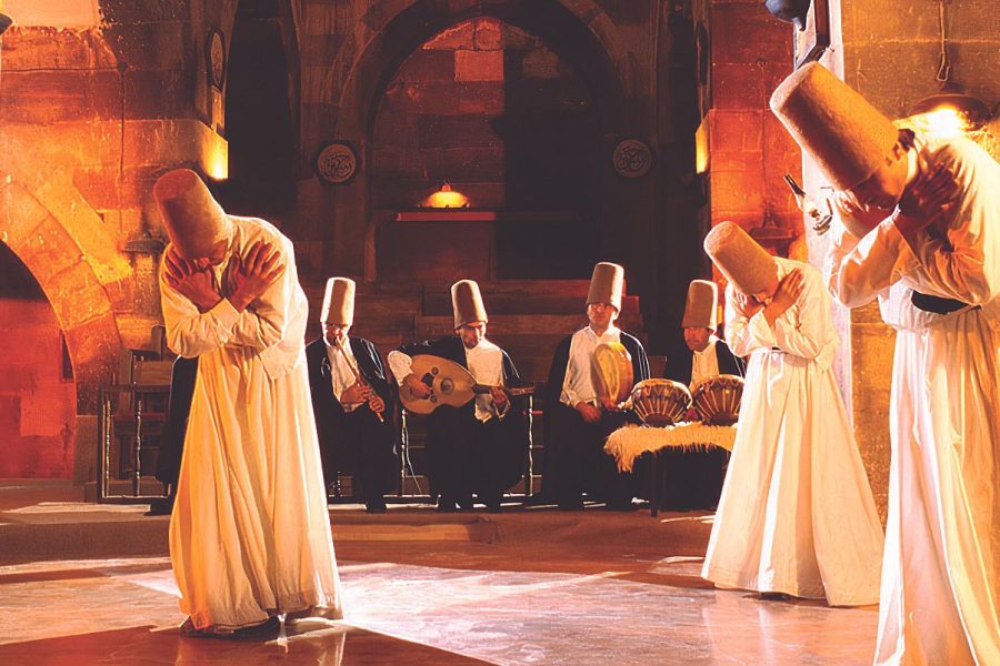 Whirling Dervishes Ceremony Ancient Saruhan Caravanserai